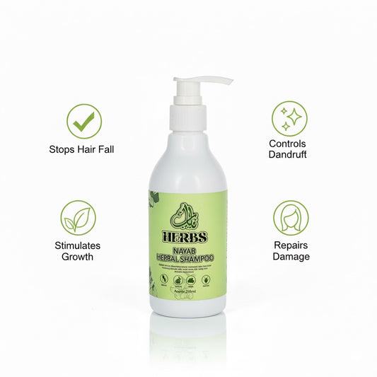 Nayab Organic Herbal Shampoo (200ml) – Sulphate Free, Anti Hair Fall & Natural Shine Boost 🌿