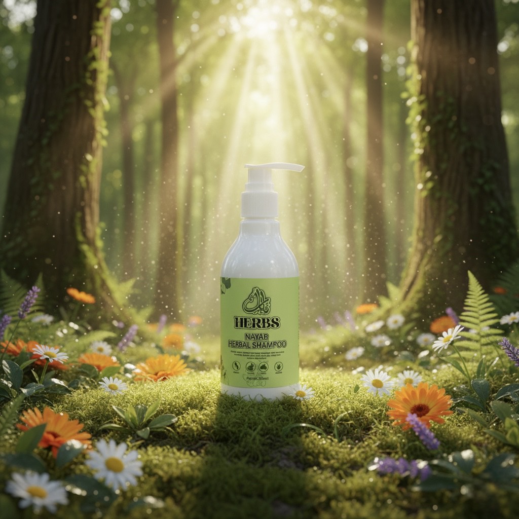 Nayab Organic Herbal Shampoo (200ml) – Sulphate Free, Anti Hair Fall & Natural Shine Boost 🌿