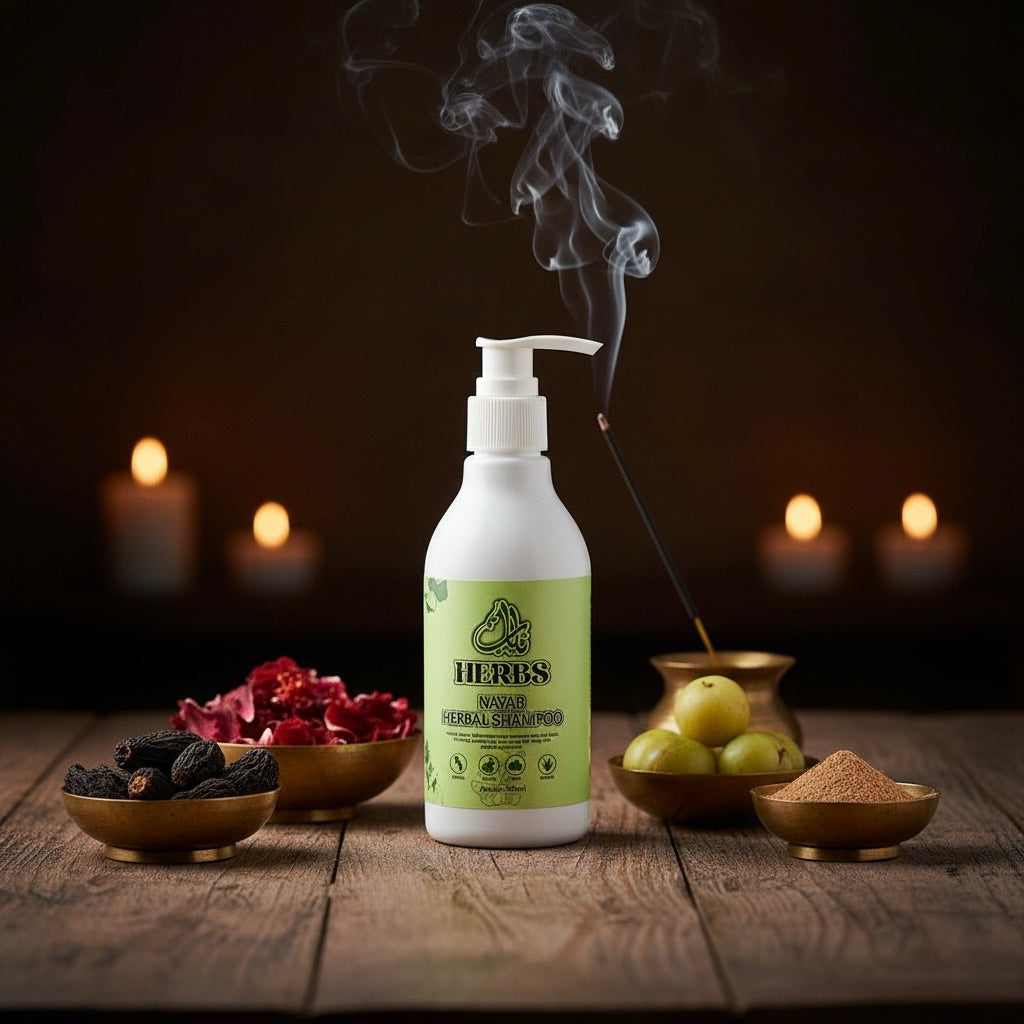 Nayab Organic Herbal Shampoo (200ml) – Sulphate Free, Anti Hair Fall & Natural Shine Boost 🌿