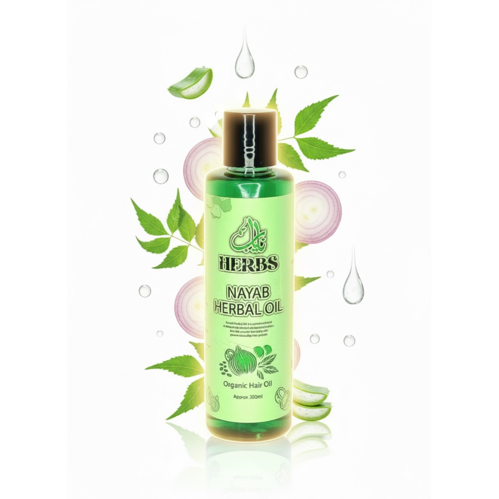 Nayab Herbal Oil – 100% Organic Hair Growth & Anti Hair Fall Oil | Stops Hair Fall, Dandruff & Boosts Growth ✨